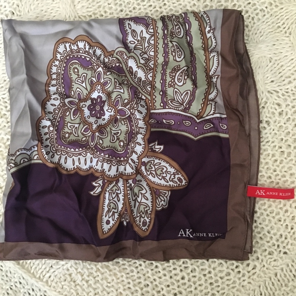 Anne Klein 100% Silk Scarf
